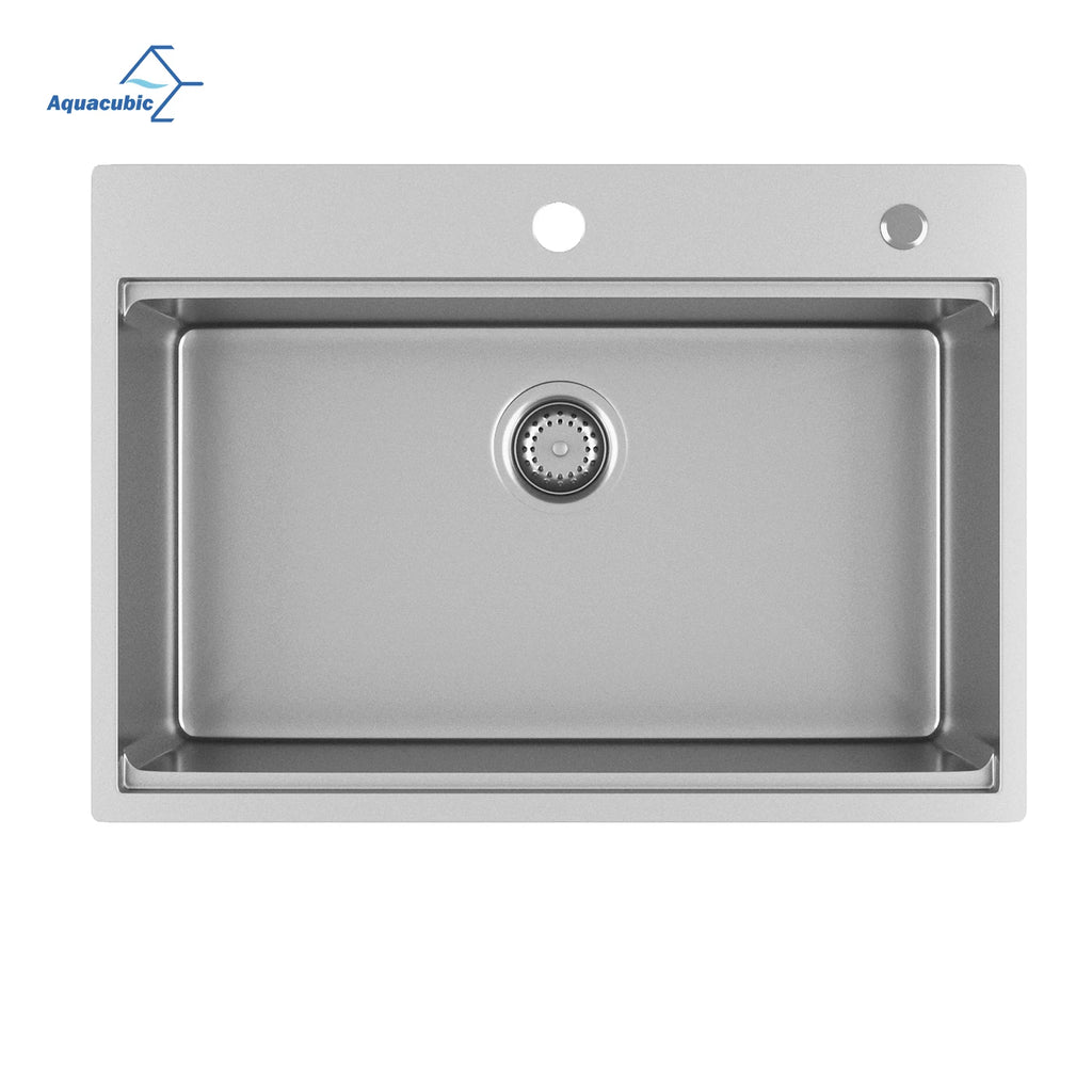 Large 33 X 22 Inch Handmade Sink SUS 304 All in One Top Mounts Workstation Kitchen Sink