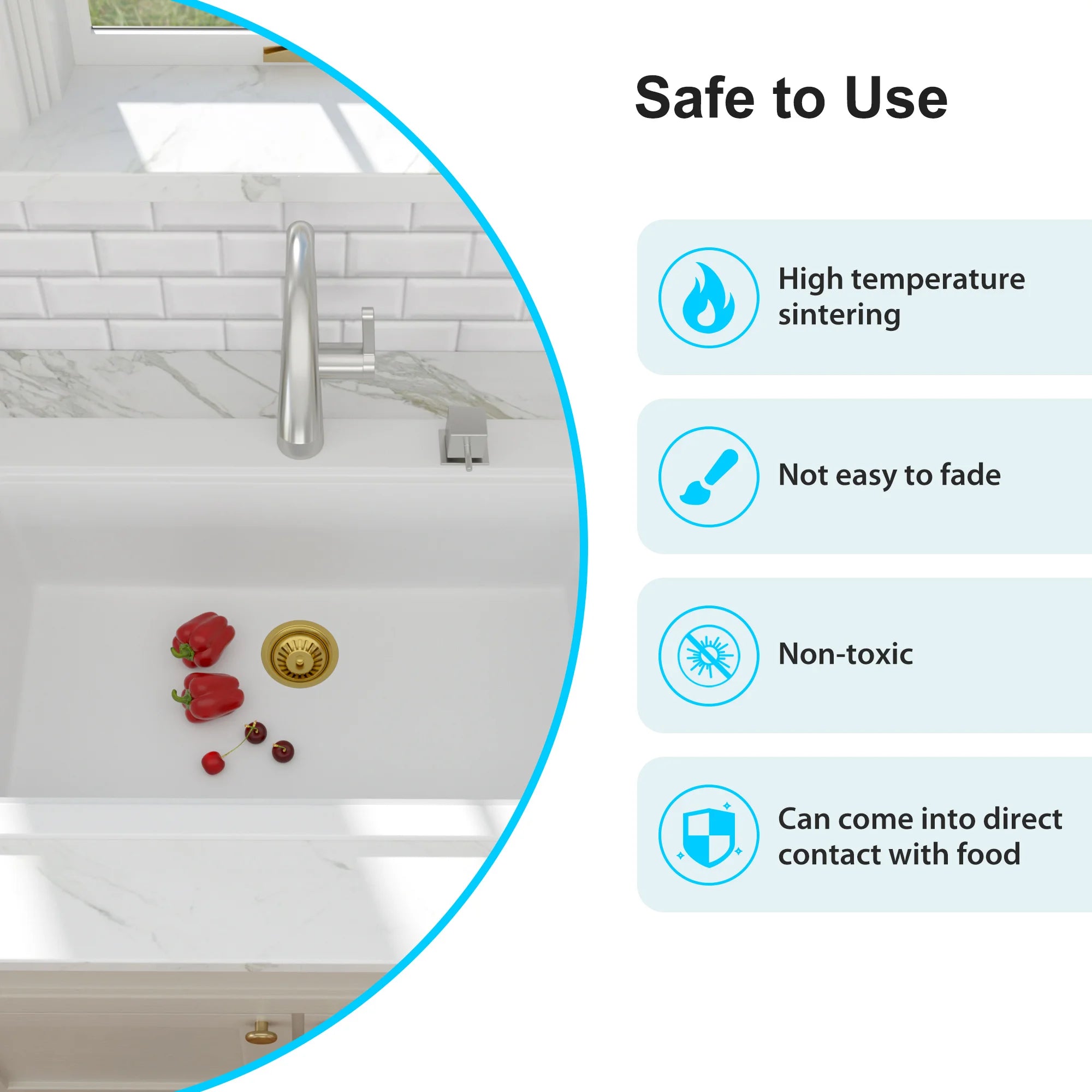 Sarlai Group 30"x19" Quartz Composite with Ledge Workstation Drop-in White Quartz Classic 30 Granite Composite Kitchen Sink