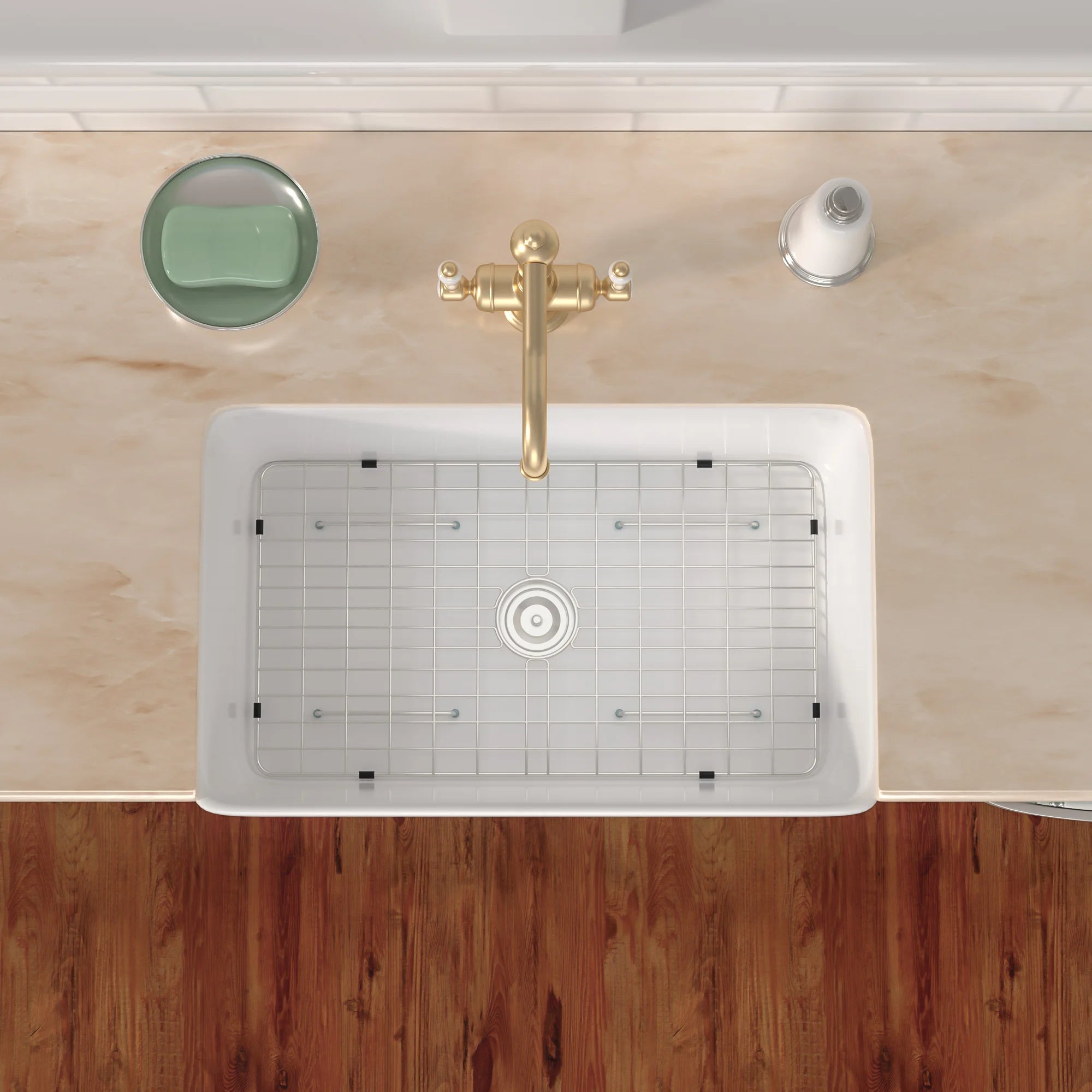 Fireclay Apron Front Farmhouse Kitchen Sinks Apron Front Single Bowl Farm Kitchen Sinks 33 Inch White Polished