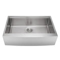 Aquacubic CUPC 33 Inch Large Farmhouse Handmade Stainless Steel Apron Front Kitchen Sink