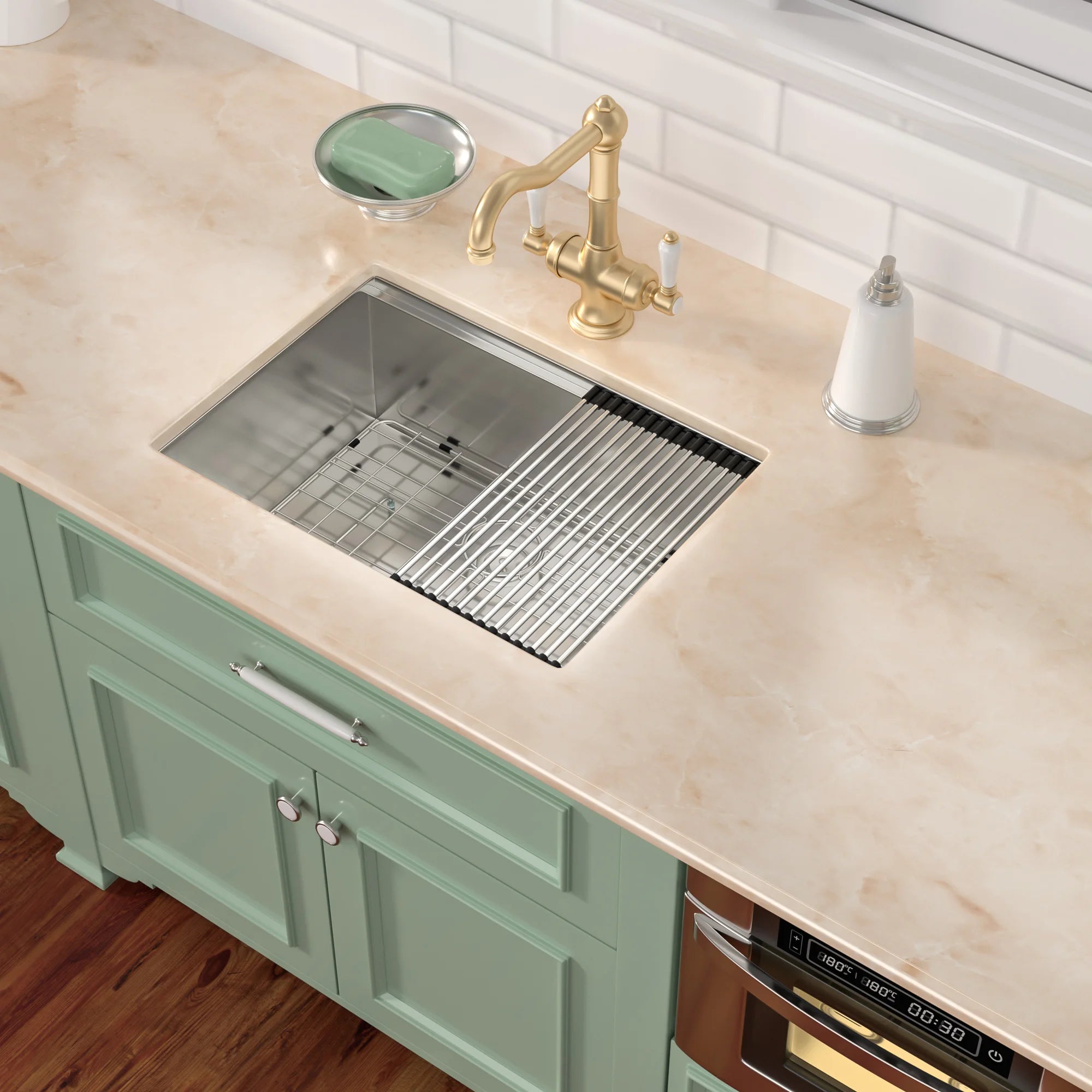 28-inch 16 Gauge Undermount Single Bowl Stainless Steel Kitchen Sink