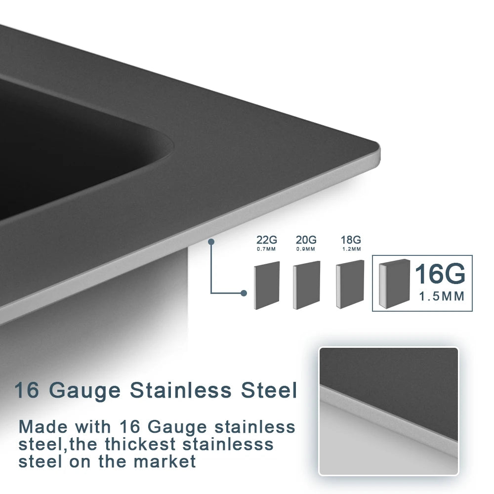 33 Inch Gunmetal Black Apron Front Nano PVD Sinks Handmade Stainless Steel Kitchen Sink
