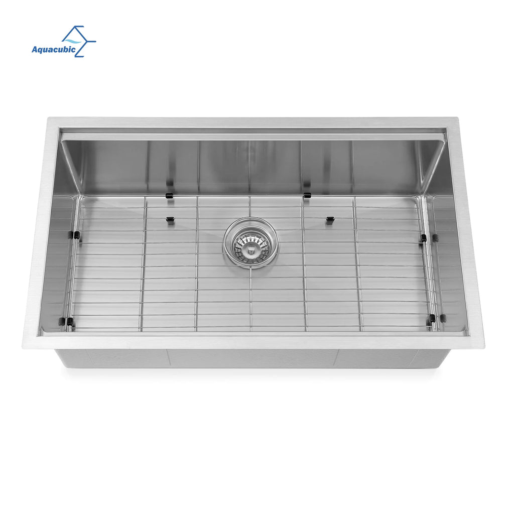 Aquacubic 32"x19" Inch Undermount Workstation 304 Stainless Steel Kitchen Sink Which Free Shipping in American