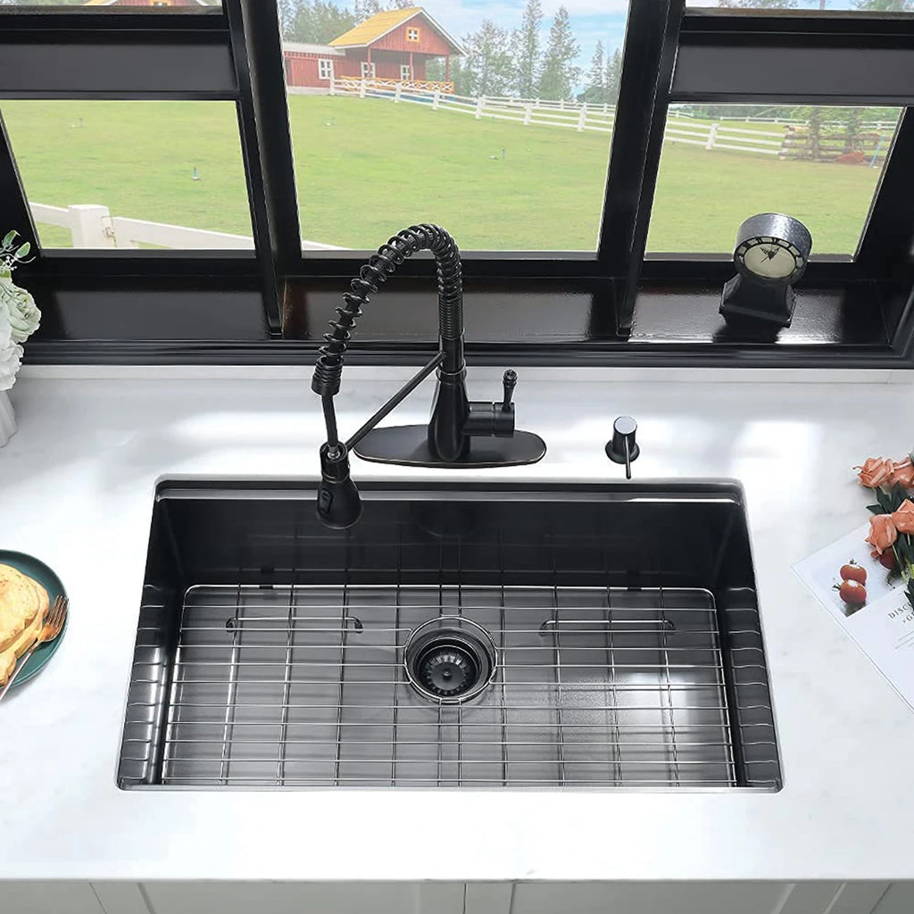 FREE Shipping SS 304 Kitchen Utility Sinks Workstation Undermount Kitchen Sinks With Integrated Ledge and Accessories