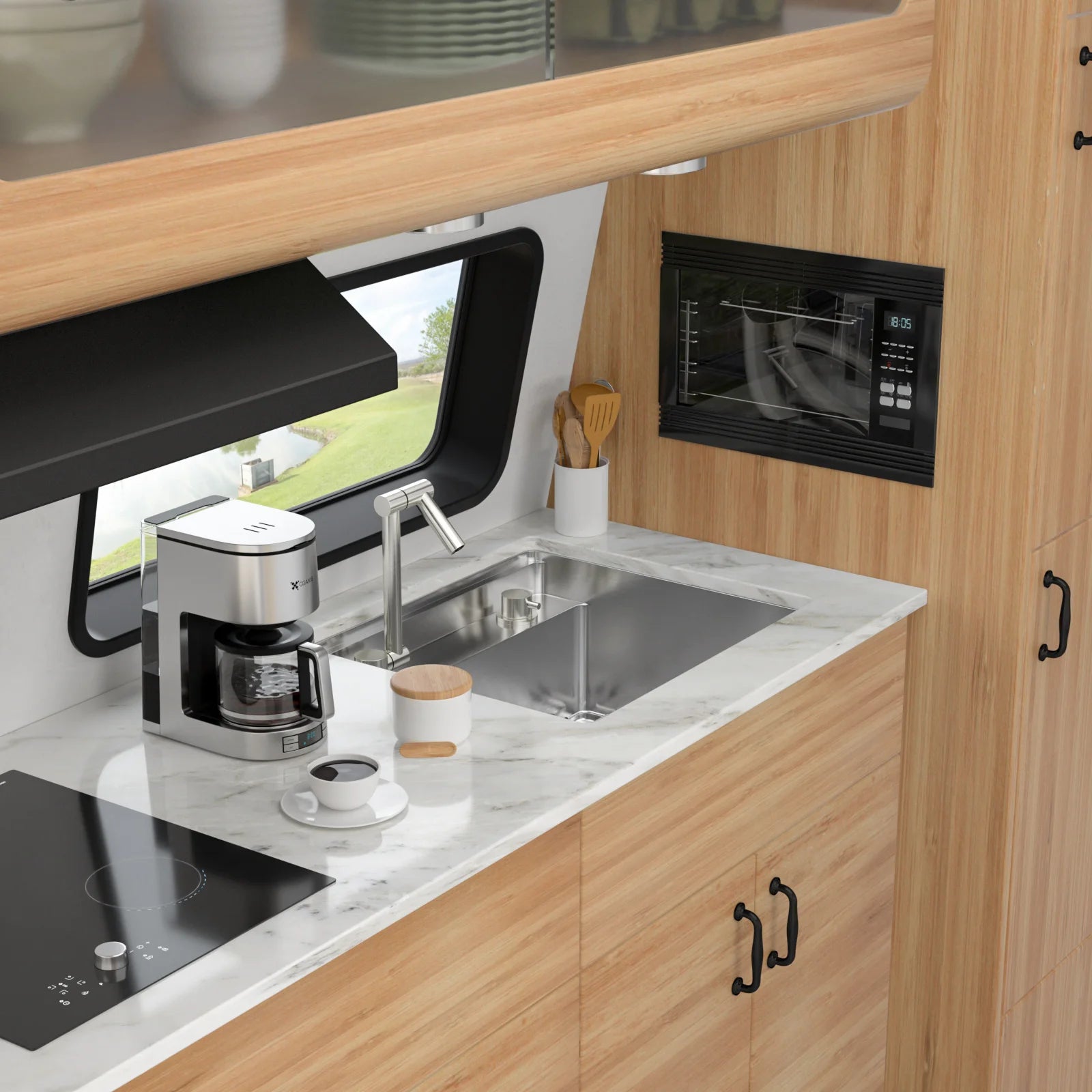 Undermount Bar Sink Workstation 21 X 19 Stainless Steel Wet Bar Prep Single Bowl 16 Gauge Small Kitchen Sink with Cutting Board